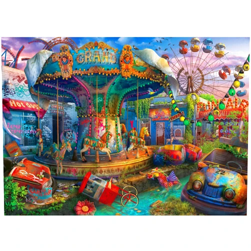 Ravensburger Abandoned Series: Gloomy Carnival 1000 Piece Jigsaw Puzzle for Adults - 12000487 - Handcrafted Tooling, Made in Germany, Every Piece Fits Together Perfectly