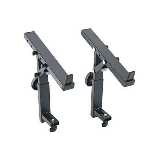 K&M Konig & Meyer 18822.019.55 Keyboard Stacker 3rd Tier | Compatible w/Omega Stand | Add Keyboard, Laptop, Midi Controller, Mixer | Height/Tilt/Width Adjustment | Steel | German Made Black