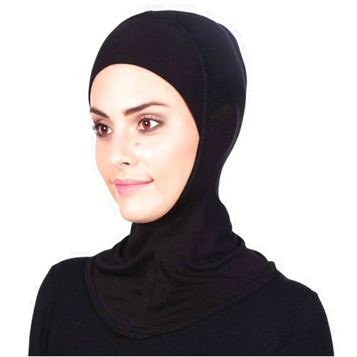 GERINLY Solid Women's Muslin Hijab Sport Head Scarf Plain Under Scarf Muslimah Turban Cap Scarf Ramadan Accessory