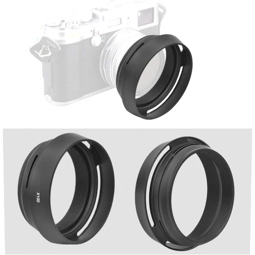 CCYLEZ Camera Metal Lens Hood Replacement, Camera Lens for Film X100 Cameras, All Metal Camera Hood for Film X100 Cameras Lens Hood