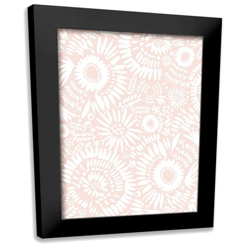 ArtDirect - Straatsma, Leah 19x24 Black Modern Framed Art Print Titled: Blush and White Floral