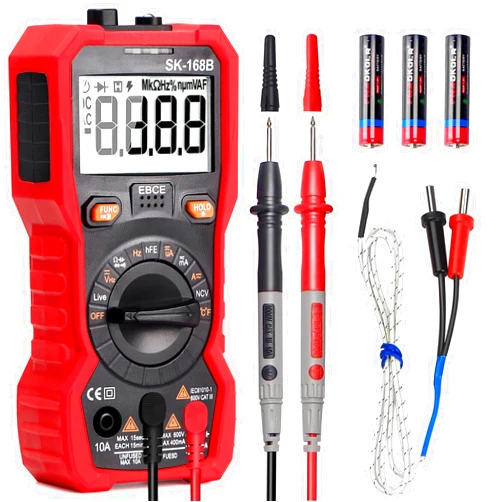 Beaquicy Digital Multimeter Tester, TRMS 4000 Counts Volt Meter Auto-Ranging Fast Tester, Measures Voltage Current Resistance Diodes Continuity Capacitance Frequency Live Wire Temperature with NCV by Beaquicy