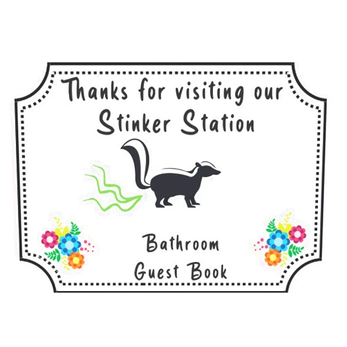 Six Palms Press Bathroom Guest Book: Thank You for Visiting Our Stinker Station