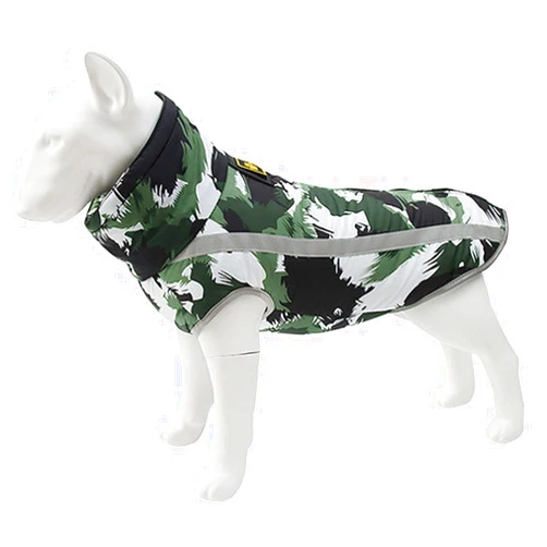 ZWZpet Dog Jacket Reflective Waterproof Dog Winter Coat, Dog Coats Warm Jacket for Small Medium and Large Dogs, Black/White S