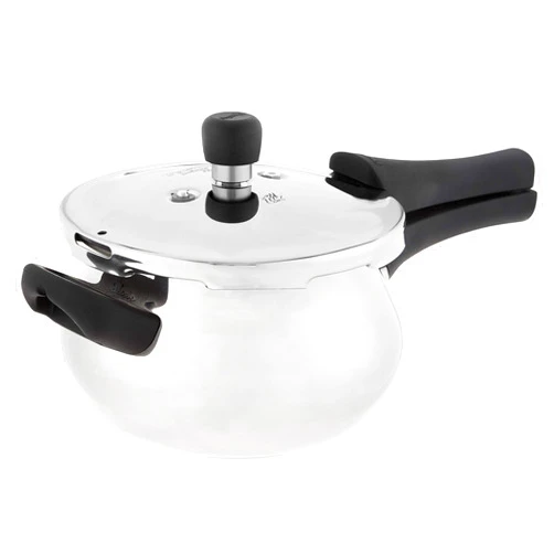 Prestige Deluxe Stainless Steel Mini Handi Pressure Cooker, 3.3-Liter