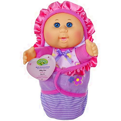 Cabbage Patch Kids Newborn Baby Doll Girl - Comes with Swaddle Blanket and Unique Adoption Birth Announcement, Multi