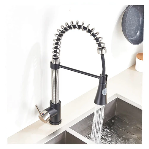 Jsfdsfhsdjdjgrieurfews Water-tap Kitchen Faucet Black Brushed Pull Out Kitchen Mixer Faucets Swivel Smart Sensor Stream Spray Mode Mixer Taps