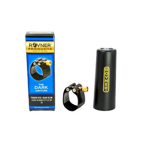 Rovner Ligature & Plastic Cap for Tenor Standard Saxophone - Dark Ligature for Hard Rubber Mouthpiece (2R)
