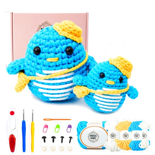 Maglc hand Crochet Kit for Beginners - Complete Crochet Set with Yarn, Hooks, and Accessories + Step-by-Step Video Tutorial - Easy & Fun Crafting for Adults & Kids…