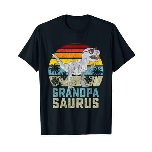 Matching Family Saurus Rex Gift Grandpasaurus T Rex Dinosaur Grandpa Saurus Family Matching T-Shirt