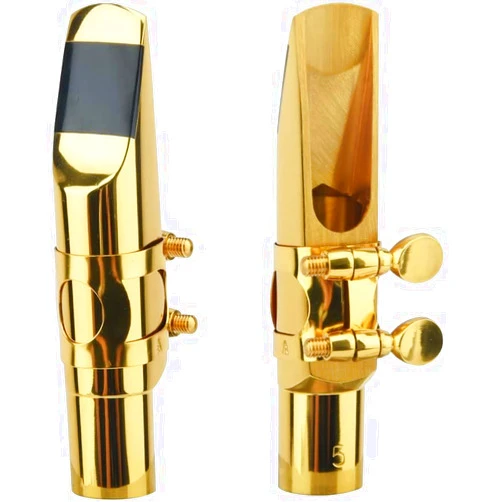 YtotY Alto Sax Saxophone Mouthpiece w/Cap & Ligatures, Brass Metal Eb Alto Sax Mouthpieces 5C for Saxophone Professionals and Beginners (5C)