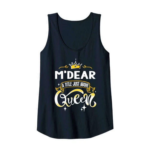 Anniversary Gifts for Husband Hubby Hane Carhart Womens Funny M'Dear A Title Above Queen Mothers Day Gift Tank Top
