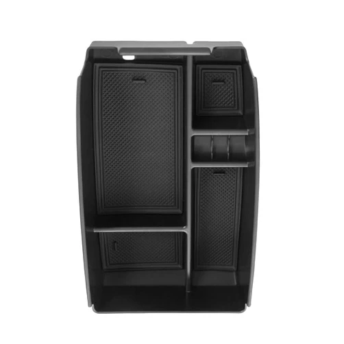 JOJMIDO [Replacement] 1pc Car Armrest Auxiliary Storage Box for Ford for Bronco for Sport 2021/For Mavee 2020 Black Accessory Glove Tray