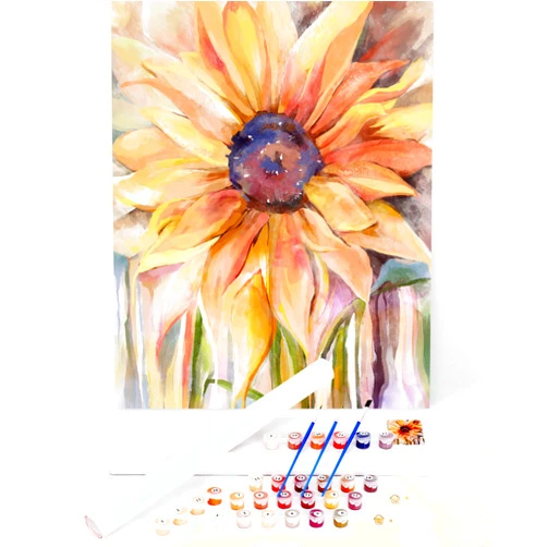 Slody Paint by Number for Adults DIY Flowers Oil Numbers Painting on Canvas Sunflower Acrylic Drawing Paintwork Art Crafts Without Frame,16x20 Inch
