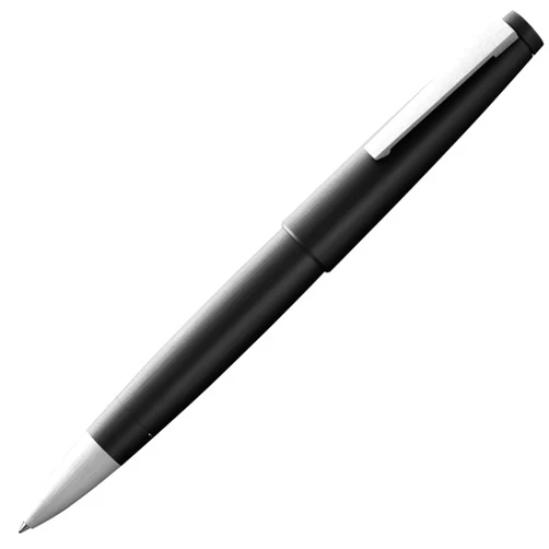 Lamy 2000 black - elegant rollerball pen in robust fibreglass barrel - perfectly balanced & in line width M M 63 rollerball refill in black