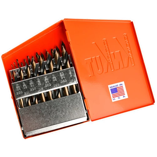 KnKut 21 Piece Mechanics Length Step Point Drill Bit Set 1/16