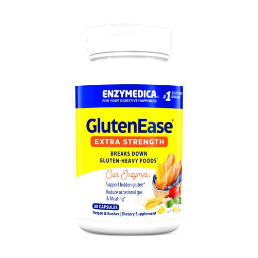 Enzymedica, GlutenEase Extra Strength, Maximum Potency Digestive Enzymes, Supports Gluten & Casein Intolerance, 30 Count