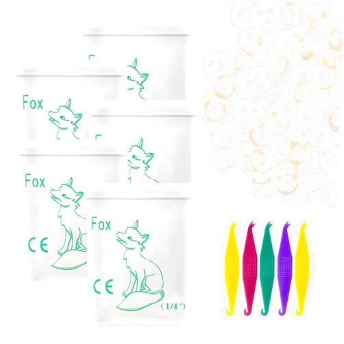Annhua 500 Pcs Orthodontic Elastic Rubber Bands, 4.5 Oz 1/4