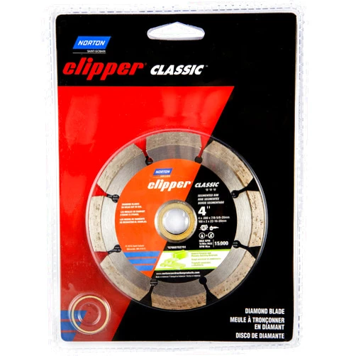 Norton Cut Off Wheel Tile Saw Blade, Clipper Classic Diamond Cutting Wheel, Segmented Rim Cut-Off Type 01, 4