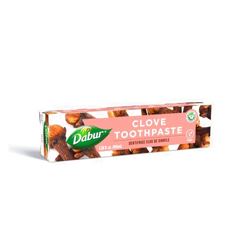 Dabur Herbal Toothpaste - Oral Care with All Natural, Fluoride-Free Formula & Healthy Toothpaste Bliss- Infused Brilliance for a Naturally Fresh Breath - Ignite Your Smile's Radiance Naturally - Clove