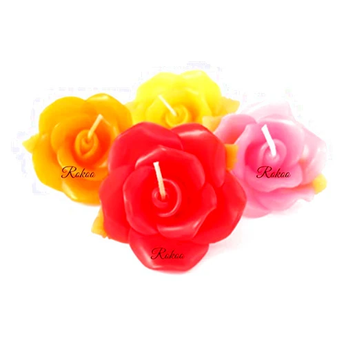 ROKOO Diwali Diya Decoration Floating Rose Flower Candle in Bulk | 12Pcs , Smokeless, Dripless & Long Lasting Candle | Water lamp Candles for Home, Pool, Weddings, Deepawali Decor, Cafe & Spa