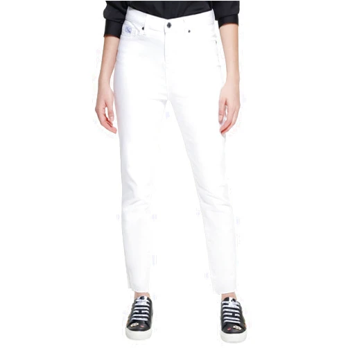 KARL LAGERFELD Paris Womens Raw Hem Denim Skinny Jeans