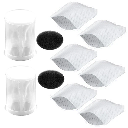 Aolleteau A-50463 A-50728 Filter Compatible with Makita Cordless Vacuums XLC02RB1W, XLC02ZB, CL070D, CL100D, CL106FD, CL110D, CL140FD, CL141FD, CL180FD, CL181FD (2 Pack HEPA & 6 Pack Cloth Filter)