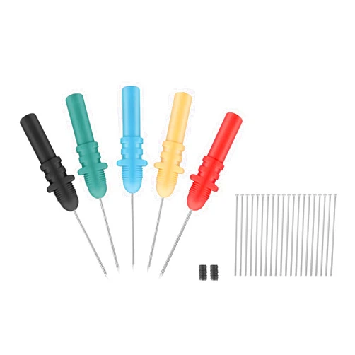 TNP Products Hantek Probe Kit HT307 - Back Probe Pins Set - Oscilloscope Probes for Automotive Diagnostic Test Accessories Repair Tools Back Pinning Probes (Set of 5, Assorted Colors)