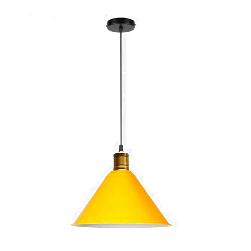 CZLZY E27 Single -Head Chandelier, Nordic -Style Metal Pendant Lamp, Creative Color Lampshades, Ceiling Lighting Lamps, Adjustable Height, Restaurant Bar Cafe Decorate Hanging Light