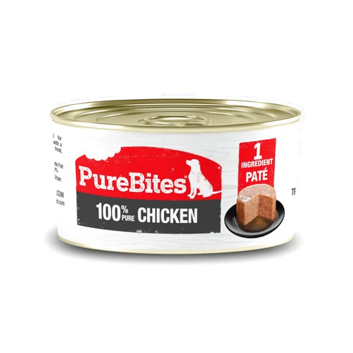 PureBites Chicken Pates for Dogs, Only 1 Ingredient Case of 12