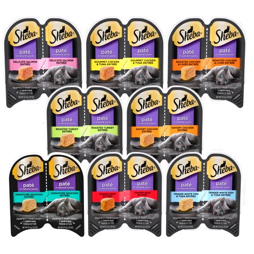 The Drayce Place Gourmet Wet Cat Food Pate Variety Pack 8 Twin Pack Trays, 16 Servings + TDP Sticker, Various