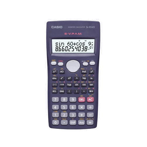 Casio Fx-95ms Scientific Calculator with 2-line Natural Textbook Display 244 Function Black Color