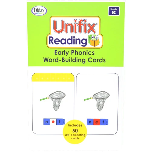 Didax Unifix Reading: Early Phonics Word-Building Cards Small