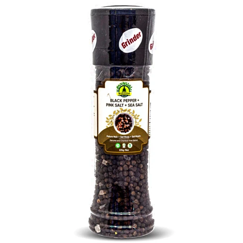 Buddha Spices Inc. Himalian Pink Salt and Sea Salt with Black Peppercorns - 225g