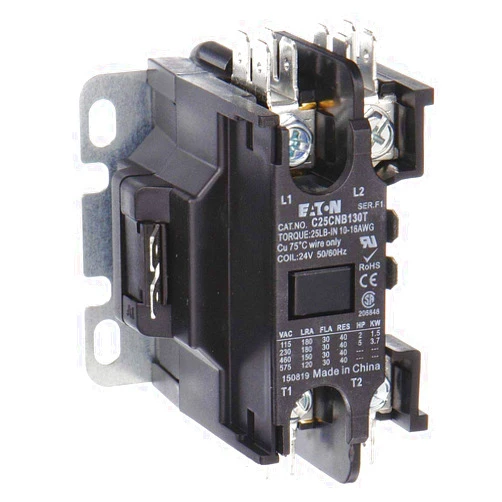 Eaton C25CNB130T Definite Purpose Contactor 30 Amp, 1 Pole, 24V