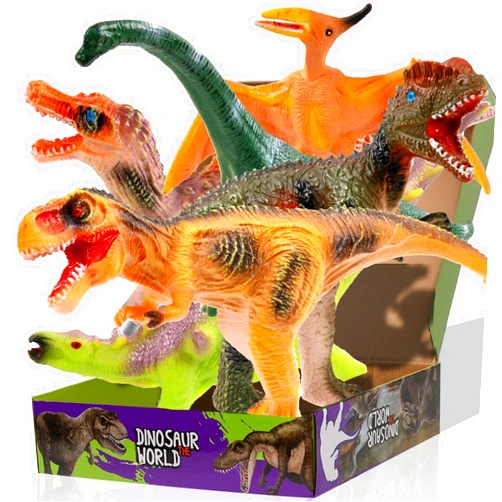 OuMuaMua Jumbo Dinosaur Toy Set for Kids 3-5, 6 Pack Big Dinosaur Figures Soft Realistic Dinosaur Toys for Boys Kids Ages 5-7 Birthday Dinosaur Lovers Party Favors 11