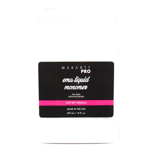 MakarttPro Fast Set Formula, MMA Free Professional 16oz EMA Liquid Monomer for Nail Art - Essential Acrylic Nail Supplies, Compatible with Kolinsky Acrylic Nail Brush & Acrylic Powder