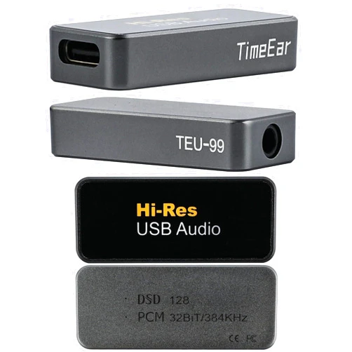 TimeEar High-Performance USB-C DAC Mini Portable Decoding Headphone Amplifier for Moblie Phones/PC/Laptop/Car/Home Audio(Gray)