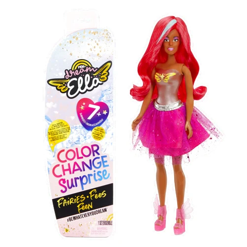 MGA Entertainment Dream Ella Color Change Surprise Fairies, Yasmin Pink Fashion Doll with 7+ Surprises Including Outfit, Castle Play Pretend Gift for Kids, Toys for Girls & Boys Ages 3 4 5+ Years