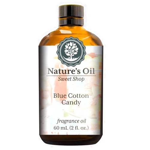Nature's Oil Blue Cotton Candy Fragrance Oil (60ml) for Diffusers, Soap Making, Candles, Lotion, Home Scents, Linen Spray, Bath Bombs, Slime