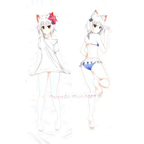 MISAKI1987 High School DxD Koneko Toujou Anime Girl Dakimakura Hugging Body Pillow Case Cover 150cm X 50cm Peach Skin