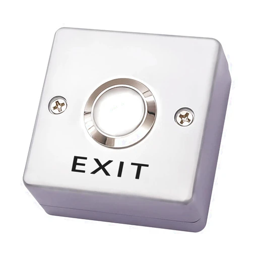 mxuteuk Door Access Control System Momentary Push Button Switch Zinc Alloy Panel Door Exit Button Push DC12V 3A G020-ZF
