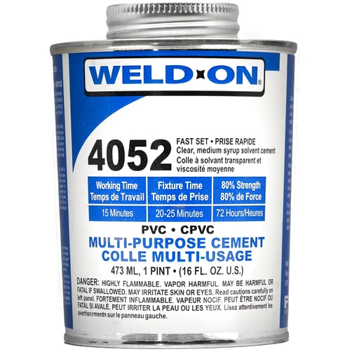 Plastic-Craft SCIGRIP IPS Weld-On #4052 Adhesive (Pint) with Applicator Bottle and Needle