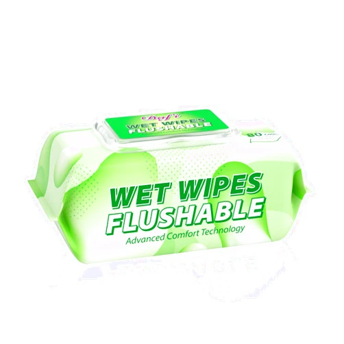 DAFI Flushable Wipes for Adult Wet Wipes,80 Count Unscented Toilet Wipes Flushable, No Alcohol & 100% Plant Based Fibers, Septic and Sewer Safe pack of 1
