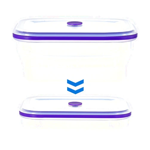 DERUI Collapsible Food Storage Containers, Premium Silicone, BPA Free,Microwave and Oven Safe Container with lids, For Travel, Camping or Baking 1200ml/40.6OZ(Purple,1Pack)