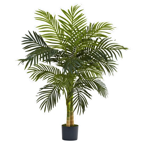 Nearly Natural 5357 4ft. Golden Cane Palm Tree,Green