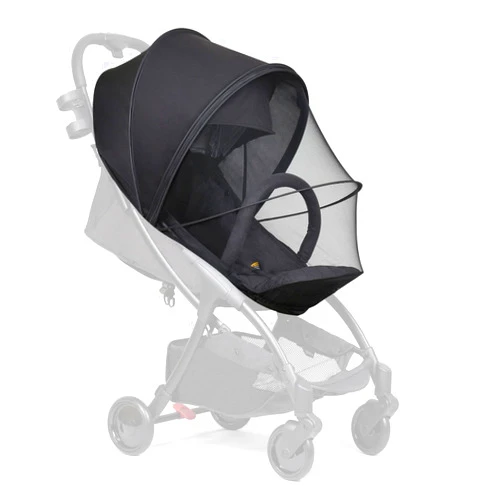 Beberoad Love Universal Stroller Sunshade & Mosquito Net 2-in-1 Stroller Cover UV Protection with 2-Way Zipper (Black)