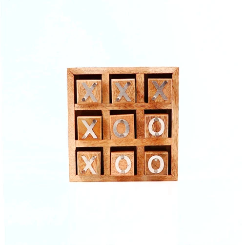 SHAFA IMPEX Handmade Wooden Tic Tac Toe Game for Kids 7 and Up - Great Gifts for Kids for All Occasions