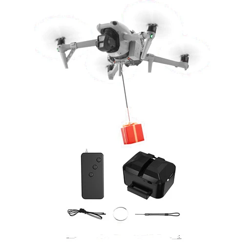 Generic Drone Payload Release Airdrop System Dropping Device for DJI Mini 4 Pro/Mini 3 Pro/Air 3S/Air 3/Mavic 3/Mavic 3 Pro Drone Clip Delivery Transport Device for Fishing Bait Release&Wedding&Search &Rescue