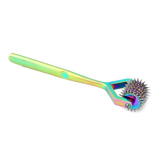 Goldenhandcrafts Wartenberg Neuro Pinwheel Stainless Steel 7 Head Diagnostic Instrument Pin Wheel - Multi Color Rainbow